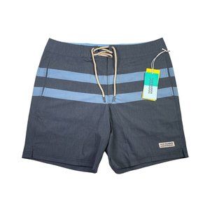 Fair Harbor The Nautilus Board Shorts- Navy Stripe- Mens 33 NWT! MSRP $68